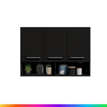 Imagem de Armário Modular 3 Portas Parede Aereo Cozinha Suspenso Multiuso Cozinh