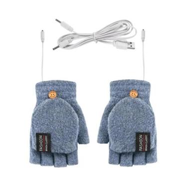 Imagem de Luvas Térmicas De Inverno Com Aquecimento Elétrico USB E Tela Sensível