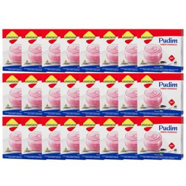 Imagem de Kit 24 Unid. Pudim Lowçucar Zero Açúcares Sabor Morango 25g