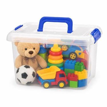 Imagem de Caixa organizadora transparente organizador guarda roupa brinquedos ma