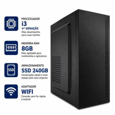 Imagem de Computador CPU Intel i3 De 4ª Geração 8gb Ram Ddr3 Ssd 240gb Desktop T