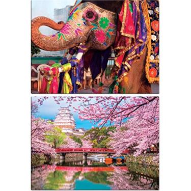 Imagem de Quebra-Cabeça, Toyster, Cores da Ásia, 1000 Peças, Embalagem com 01 Unidade, Modelos variados