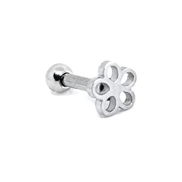 Imagem de Piercing Reto Cartilagem Flor Aço Cirúrgico