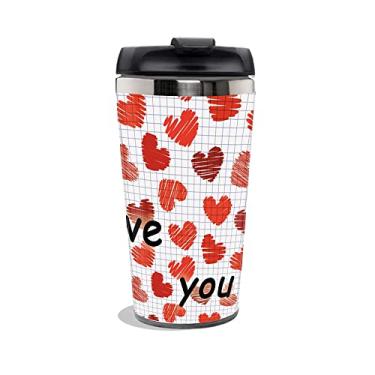 Imagem de Copo Térmico I Love You - Inox
