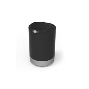 Imagem de PRAT.K Lixeira Plástica Banheiro Cor Preta - Compacta e Elegante