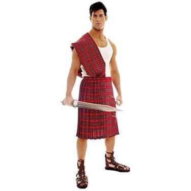 Imagem de Underwraps Highland Brave masculina plus size, Vermelho, XX-Large