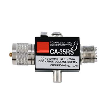 Imagem de Tangxi Protetor contra surtos coaxiais Lightning, CA-35RS 0-3000MHz Antena Arrestor macho para fêmea UHF Conector