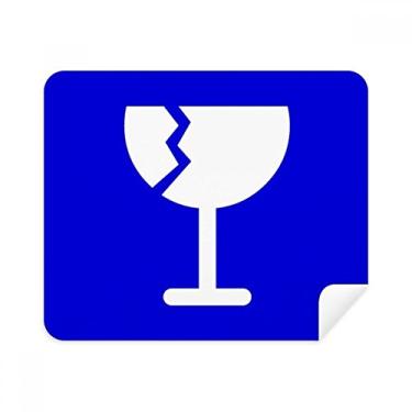 Imagem de Pano de limpeza de tela quadrado azul frágil 2 peças de tecido de camurça