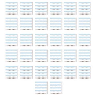 Imagem de Beistle Guardanapos de papel listrados para almoço, 32 peças, 1º aniversário, utensílios de mesa para chá de bebê, 16,5 x 16,5 cm, azul claro/branco/prata