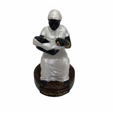 Imagem de Escultura Preta Velha Em Resina 8 Cm