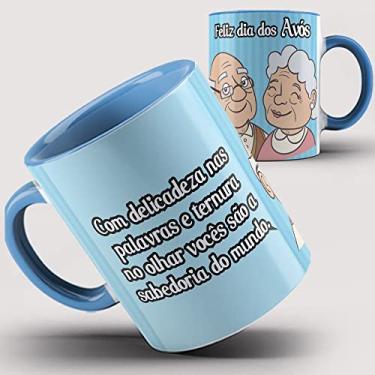 Imagem de Caneca Azul Frases Feliz dia dos Avós 15ia