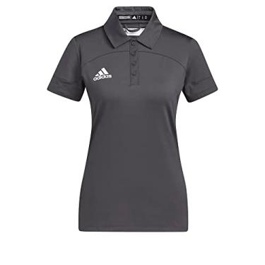 Imagem de adidas Camisa polo feminina Under The Lights Coach, cinza, tamanho G