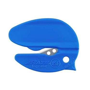 Imagem de Pacific Handy Cutter Cortador de saco BC347, caixa com 12, corta facilmente sacos plásticos, papel e fita, lâmina de aço inoxidável oculta com segurança, seguro para serviço de alimentação, azul