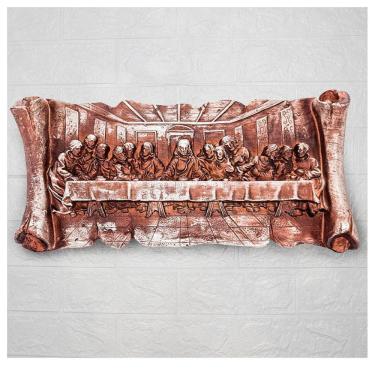 Imagem de Decoração Enfeite Natal Placa Santa Ceia Natalina 38cm