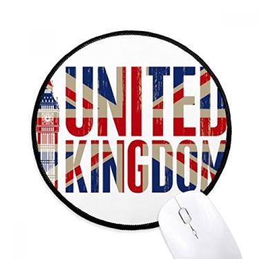 Imagem de DIYthinker Britain UK Flag Big Ben Union Jack Mouse Pad Desktop Office Tapete Redondo para Computador
