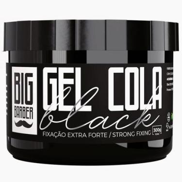 Imagem de Gel Cola Black Big Barber 300G Pigmentado Fixação Extra Forte