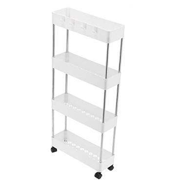 Imagem de Prateleiras organizadoras de armazenamento, rack de armazenamento móvel de 86 x 40 x 13 cm para cozinha para escritório para quarto e banheiro