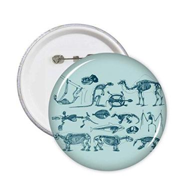 Imagem de Ilustrações de desenho de osso de animal com alfinetes redondos para decoração de acessórios, 5 peças