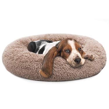 Imagem de Almofada para sofá de cachorro cama cobertor quente lavável para animal de estimação caverna com almofada sofá de múltiplas funções para cachorro, gato e outros animais-60 cm-marrom little surprise