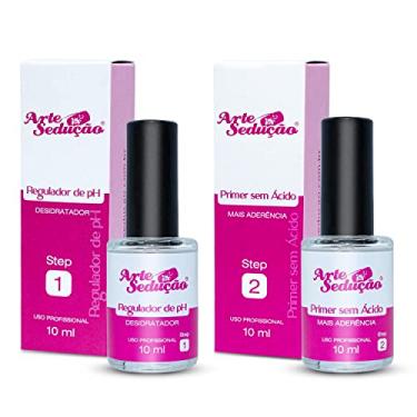Imagem de Kit Regulador de pH e Primer sem Ácido 10ml Alongamento Unhas, Arte Sedução