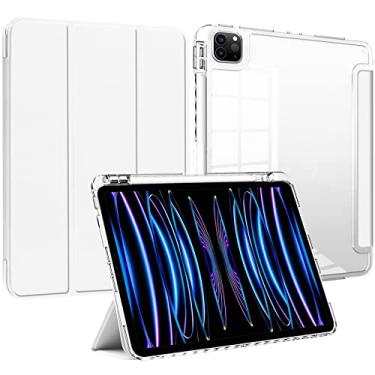 Imagem de Capa para iPad Pro 11 polegadas 4ª/3ª/2ª/1ª geração (2022/2021/2020/2018) com suporte de lápis, suporta [despertar/hibernar automático] e carregamento sem fio para lápis Gen 2