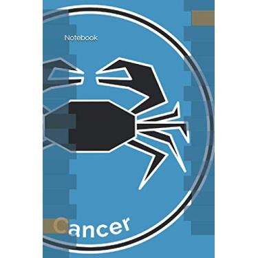 Imagem de Notebook: Cancer Zodiac Sign Notebook | 120 pages - lined | For astrology and horoscope fans. Notes, journal or diary for observing living together in the zodiac and ascendant.