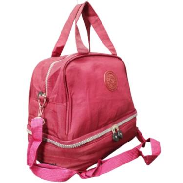 Imagem de Bolsa Lancheira Térmica 2 Compartimentos Quente E Frio Y3390 (VINHO)