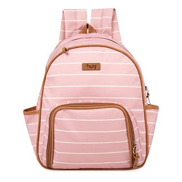 Imagem de Mochila Maternidade Listrada Hug Rosa Claro