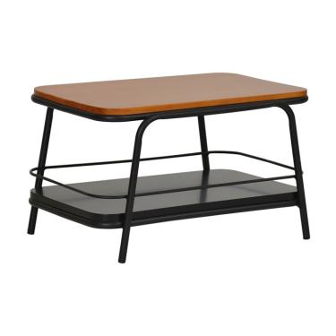 Imagem de Mesa de Centro Retangular Chicago Preta e Castanho