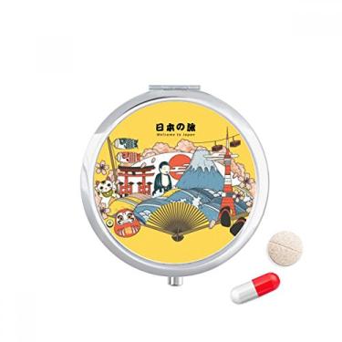 Imagem de Porta-comprimido japonês Travelling Recommendation Pocket Medicine Storage Box Dispenser recipiente