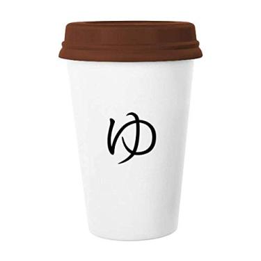 Imagem de Caneca de cerâmica japonesa Hiragana com o personagem YU de vidro para beber café