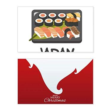 Imagem de Caixa de sushi japonesa tradicional com mensagem de Natal