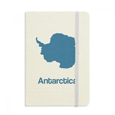 Imagem de Ilustração da Antártica azul padrão caderno tecido capa dura diário clássico A5