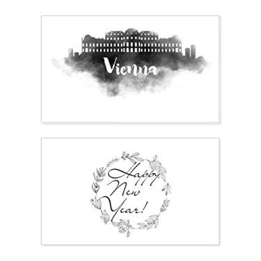 Imagem de Viena Austria Landmark Ink City New Year Festival Greeting Card Bless Message Gift