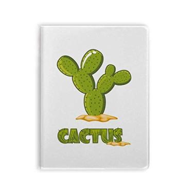 Imagem de Diário de capa macia para suculentas em vaso verde para pasta de goma de cacto