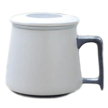 Imagem de PAYNAN Coador de cerâmica para xícara de chá com filtro de porcelana xícara de chá para escritório e separação de água