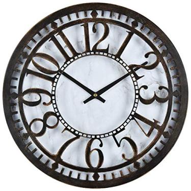 Imagem de Relógios de parede vintage, relógios de parede decorativos silenciosos silenciosos e silenciosos, movidos a bateria, para escritório, cozinha, sala de estar, quarto