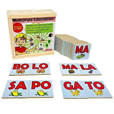 Kit Jogos Educativos Crescer Alfabeto E Sílabas Em Madeira