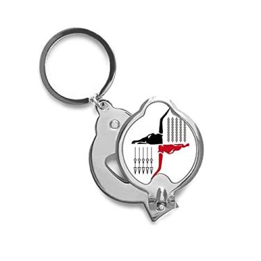 Imagem de Correntes de flechas cromáticas aberrações, cortador de unhas de dedo, tesoura de aço inoxidável