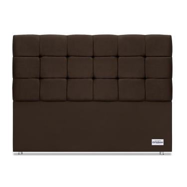 Imagem de Cabeceira Amur Veluto Marrom Queen (12x160x125) - Ortobom