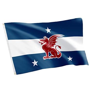 Imagem de Bandeira da Fraternidade Capítulo Beta Theta Pi 0,91 m x 1,5 m Faixa de Poliéster Decoração