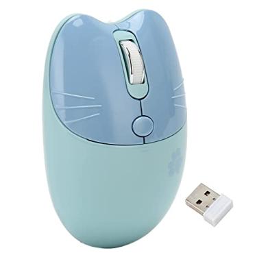 Imagem de Mouse óptico, Mouse de Menina Auto Sleep Ajustável DPI 2 Modo Sem Fio (Azul)