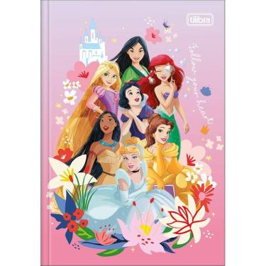 Imagem de Caderno Pequeno Brochura Princesas 48 Folhas Capa Dura Tilibra