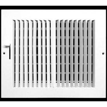 Imagem de 25,4 cm L X 10,1 cm A - Capa para ventilação - Grade de Grade - Parede lateral ou teto - Alto fluxo de ar - Branco [Dimensões externas: 29,2 cm L x 14,9 cm A]