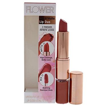 Imagem de Flower Mix N Matte Lip Duo - LD1 Melon Kiss For Women 1 Pc 0.12oz Lipstick, 0.19oz Lip Gloss