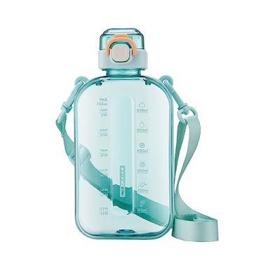 Imagem de Garrafa de água de plástico moderna de 750 ml garrafa de plástico copos de água duráveis adequados para esportes diários e viagens uso garrafa de água quadrada