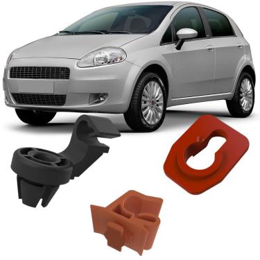Imagem de Kit Fixação Grampos Presilhas Da Haste Vareta Capô Punto 2008 2009 2010 2011 2012