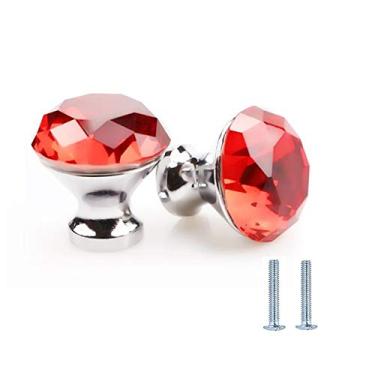 Imagem de Puxador de gaveta Puxador de Vidro Cristal em Forma de Diamante Puxadores de Gaveta de Armário Puxadores de Armário com Parafusos para Armário de Escritório Doméstico Bônus Parafusos de Prata DIY (10