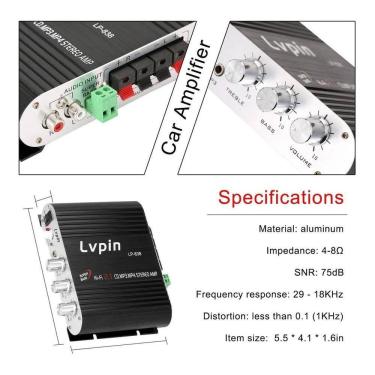 Imagem de HiFi Audio Subwoofer Amplificador de Potência Estéreo