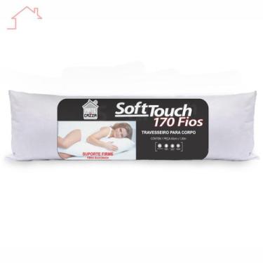 Imagem de Travesseiro De Corpo 40cm X 1,30M Soft Touch Branco - Arte & Cazza